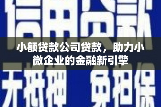 闸北小额贷款公司贷款，助力小微企业的金融新引擎