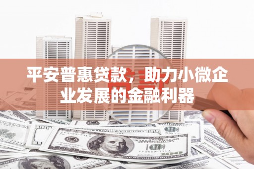 闸北平安普惠贷款，助力小微企业发展的金融利器