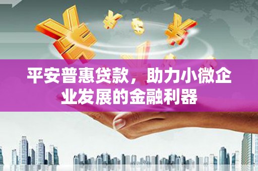 闸北平安普惠贷款，助力小微企业发展的金融利器