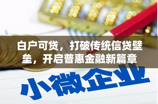 闸北白户可贷，打破传统信贷壁垒，开启普惠金融新篇章