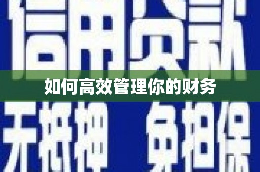 闸北如何高效管理你的财务